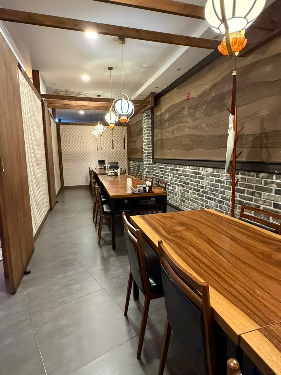 Passage inside the hall leading to the private rooms at Dongbaek