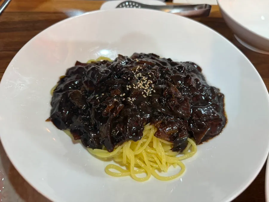 A bowl of Dongbaek's jjajangmyeon