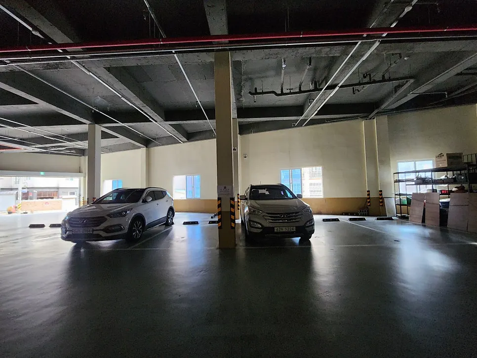 Underground parking lot at Dongbaek's building