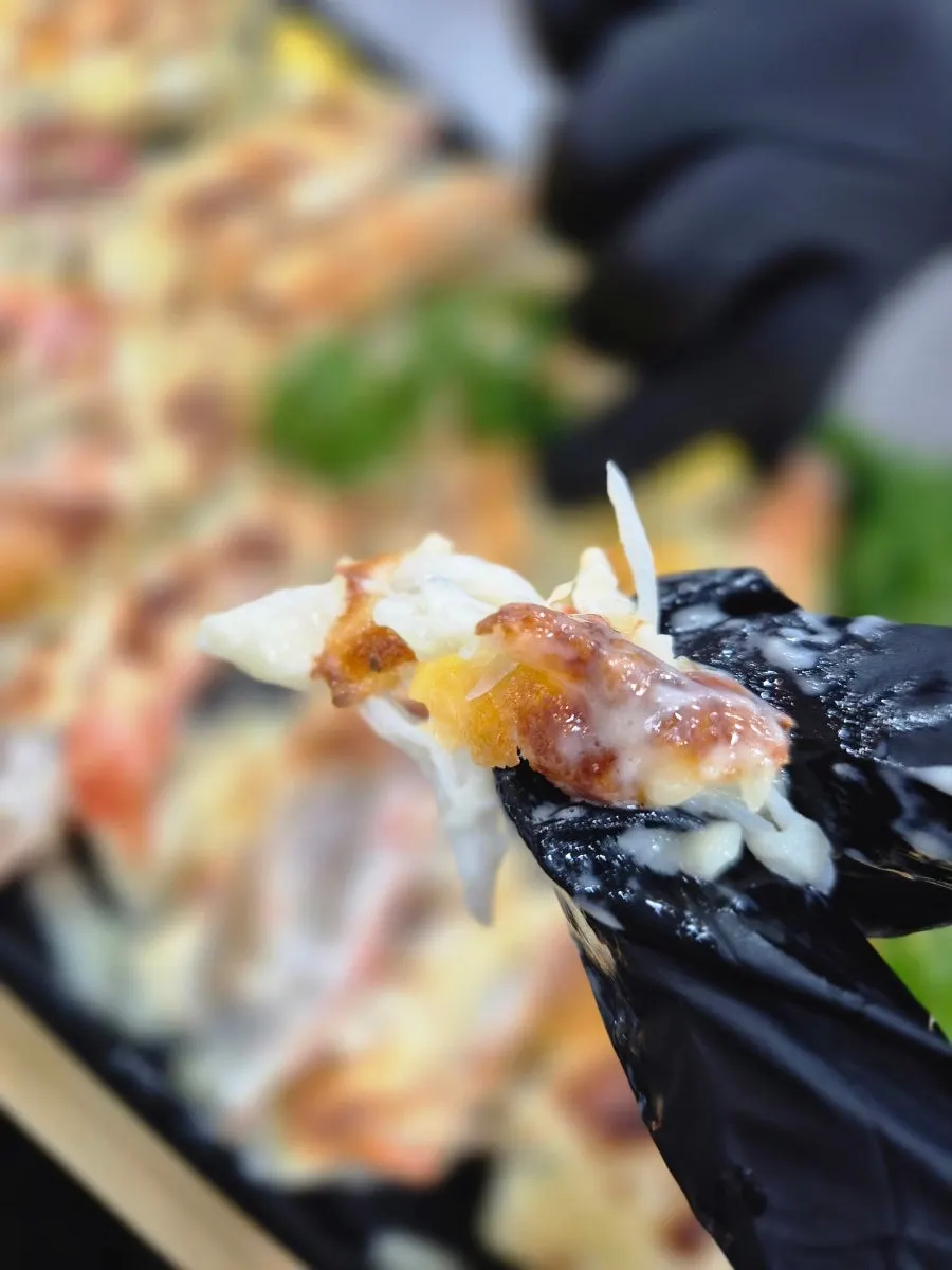 Prepped king crab leg meat