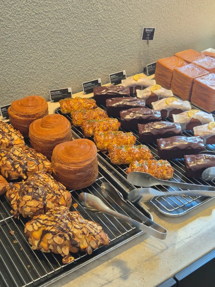 Various bakery desserts and cakes