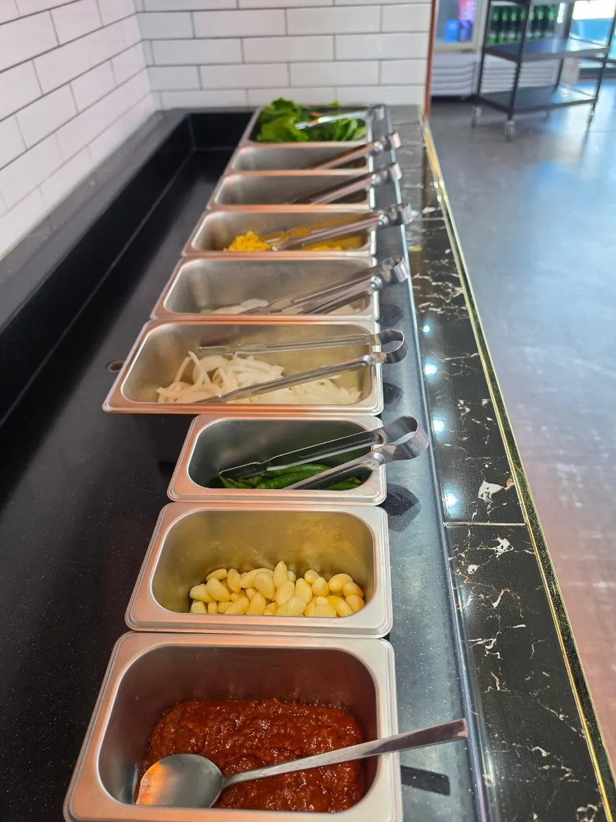 Items set up at the self-service corner