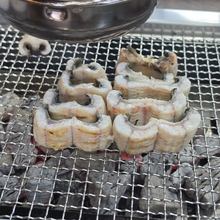 Grilled eel prepared by staff