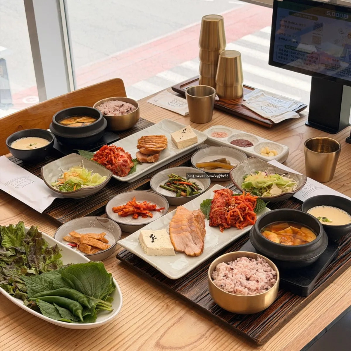 Signature dishes at Myeongji Cheotjip Jangyu Yulha Branch