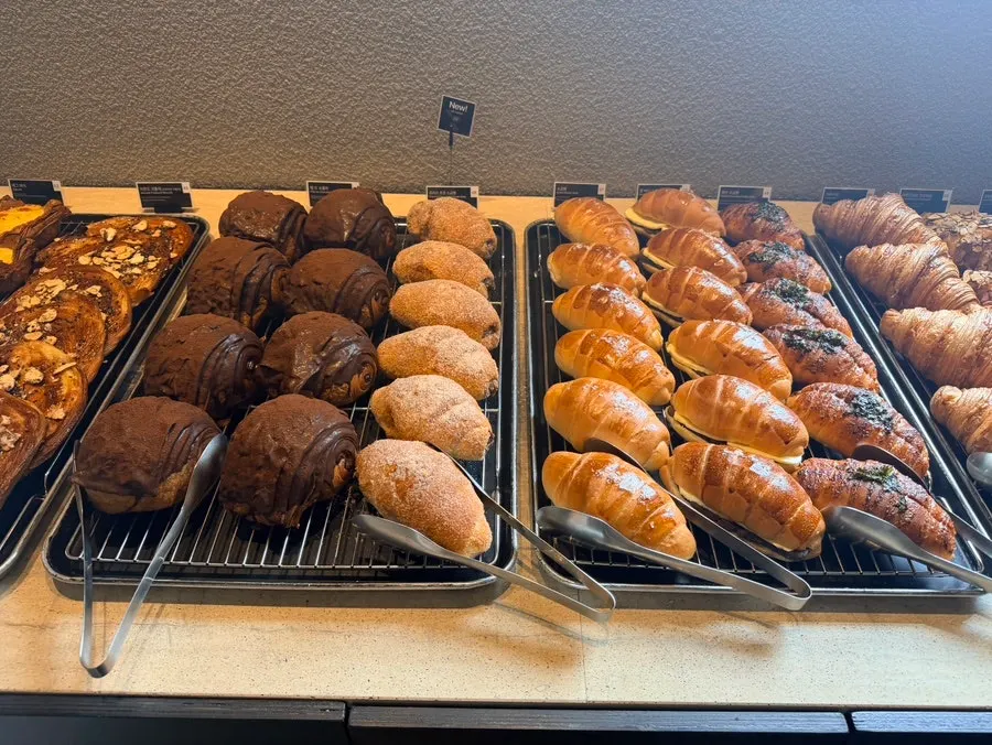 Various types of bread on display