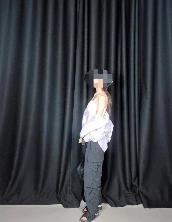 Studio-style photo zone with lighting rigs set up