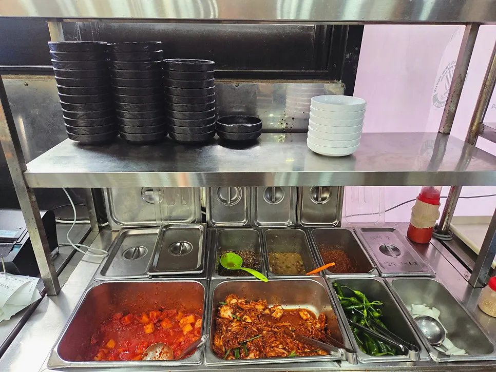 Self-bar where you can grab extra banchan
