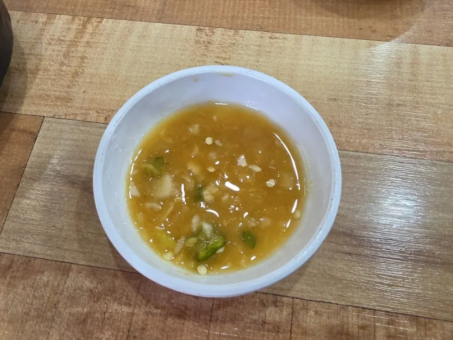 주문 후 먼저 나온 밑반찬 상차림