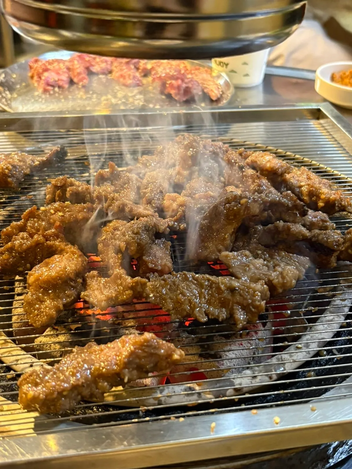 Marinated beef short rib grilled to a golden brown
