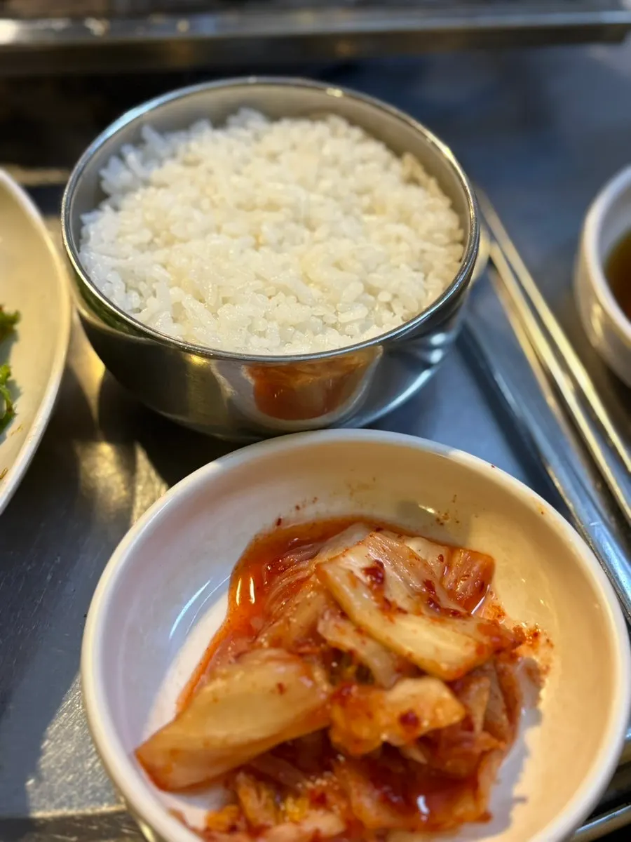 A full spread with doenjang jjigae at Wondaepo Sogalbisal
