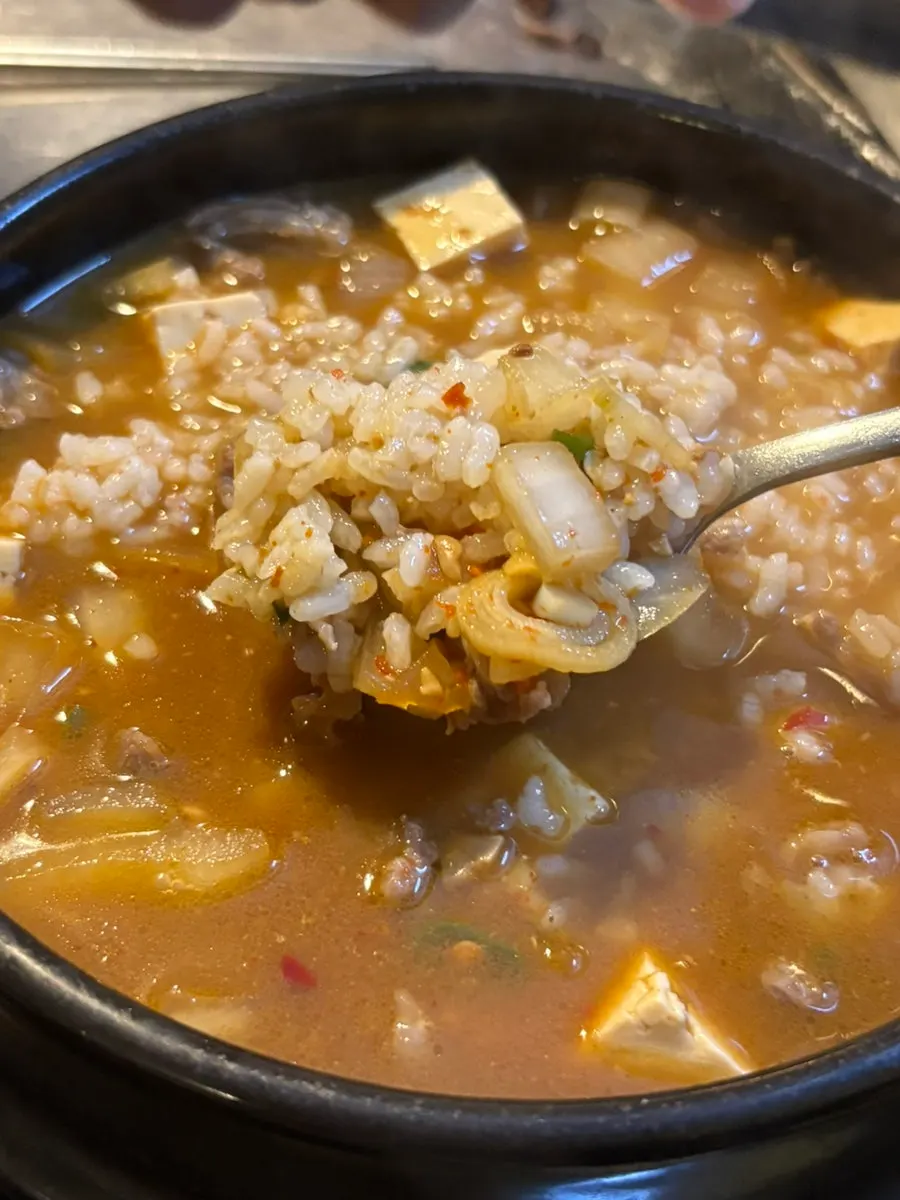 Kimchi served alongside a meal order