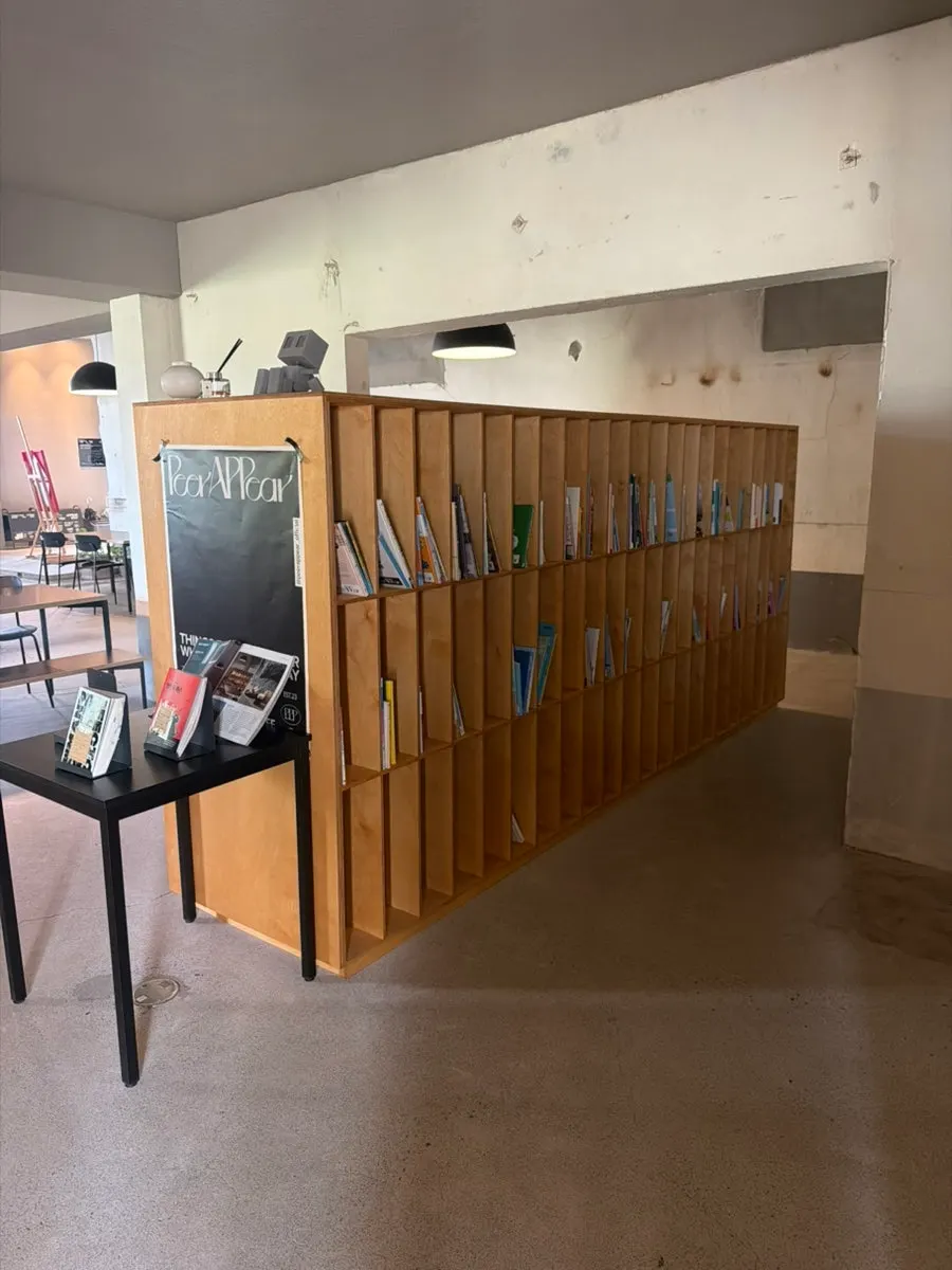 Separate book-café space for reading