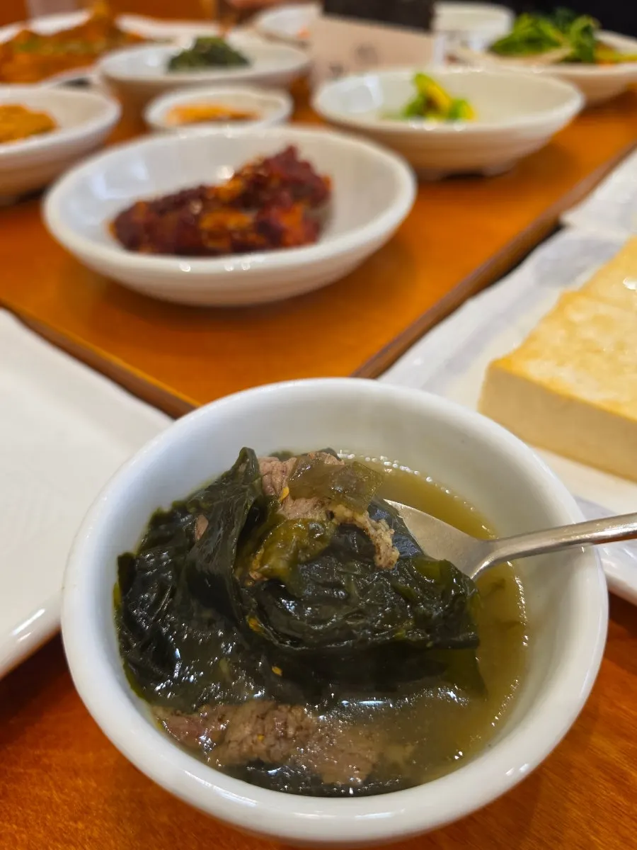 Close-up of the tender braised skate flesh