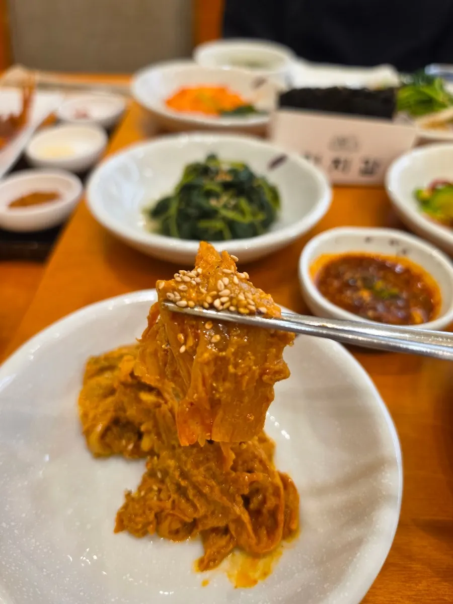 Homemade side dishes served with the C Course