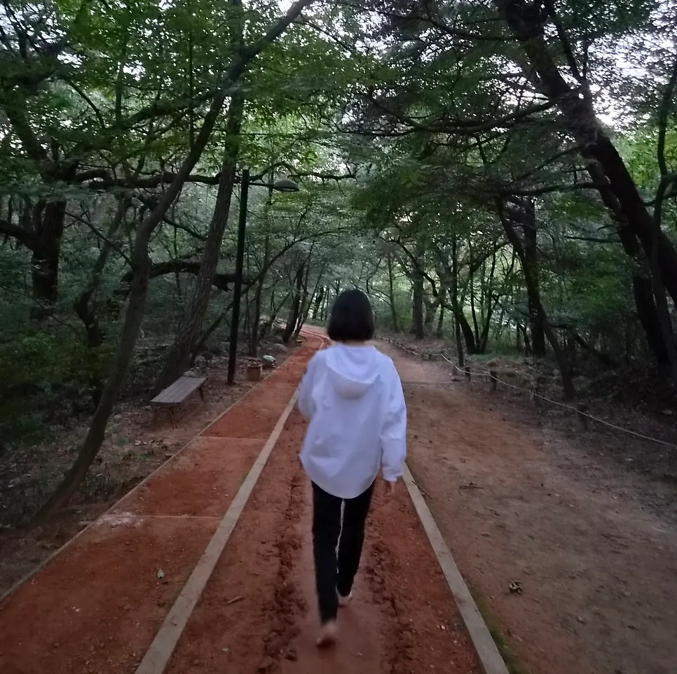 분성산 황톳길 맨발 걷기