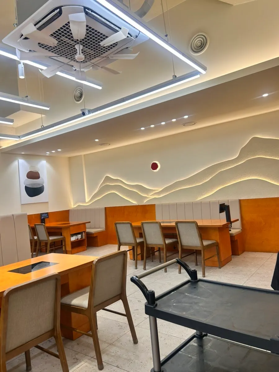 Generously spaced seating at Gaya Kkeutjip
