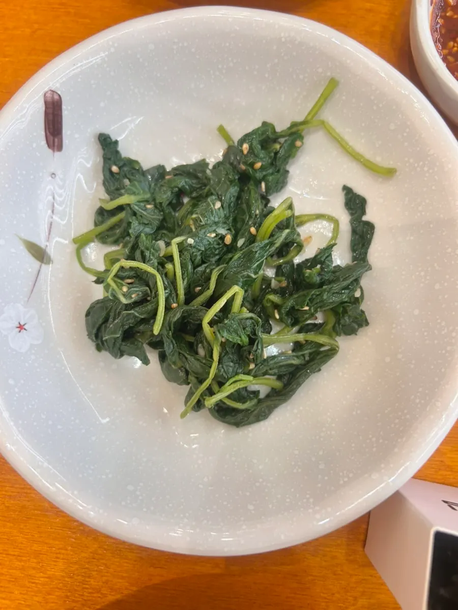 Plate of seasoned greens