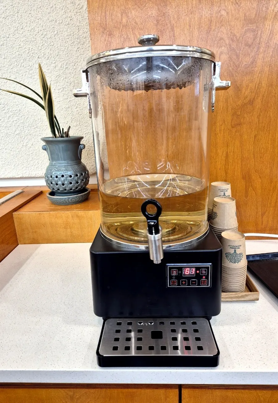 A cup of warm tea resembling pu-erh tea