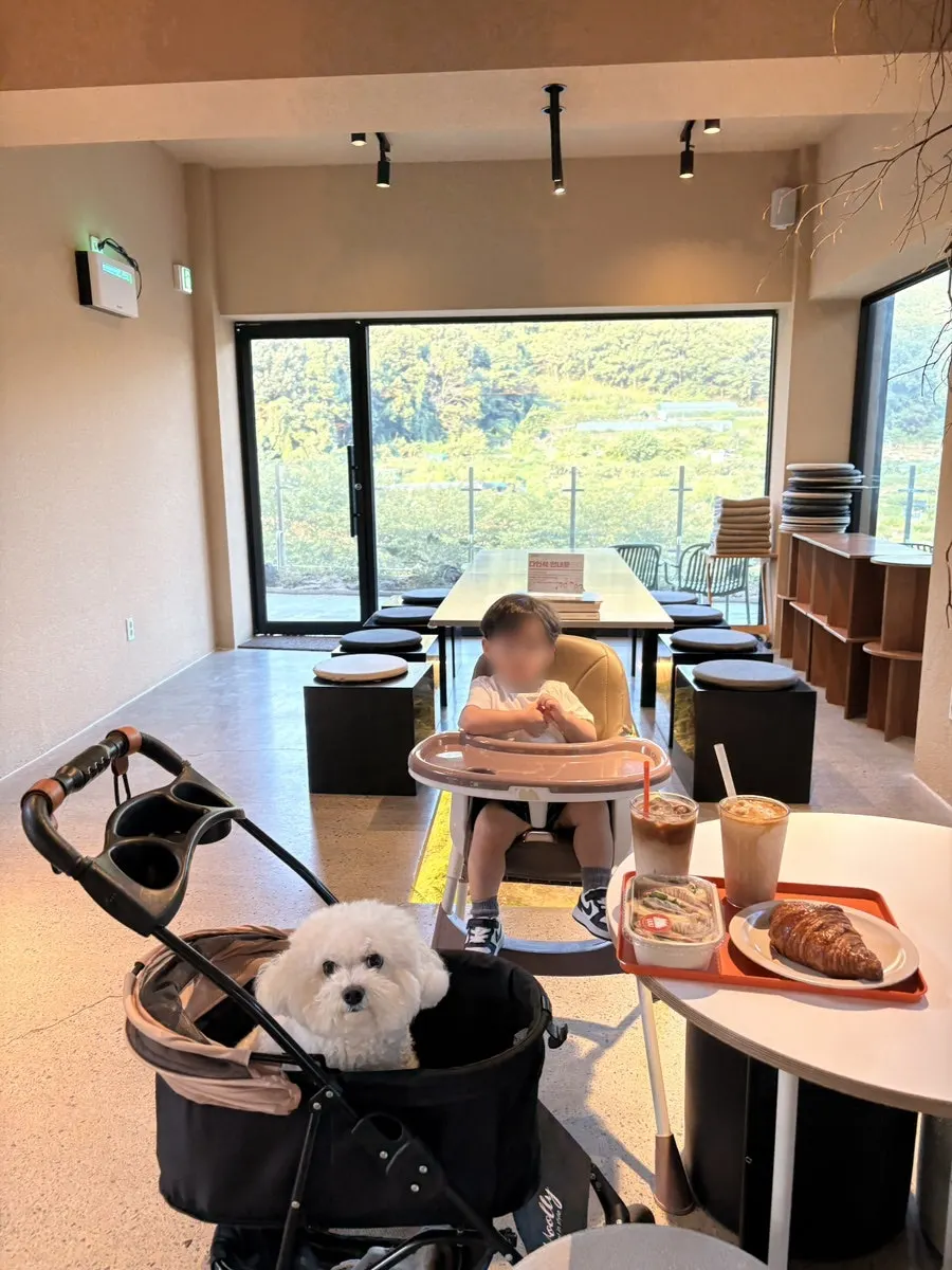 U-Latte and bread on a table at Yu Yu Yu