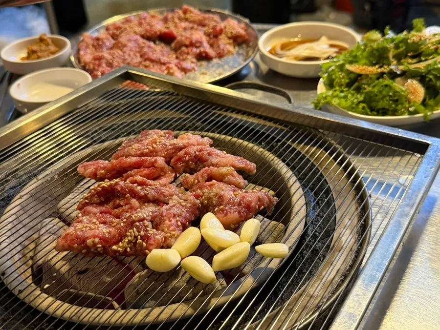 김해 원대포소갈비살 숯불 소갈비살 상차림