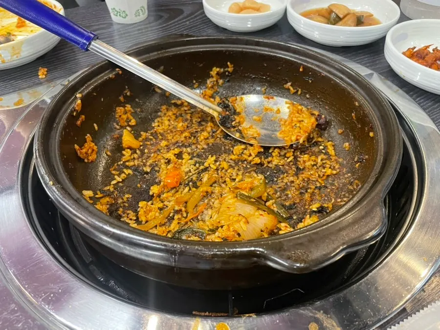 Fried rice made with stir-fried seaweed stems