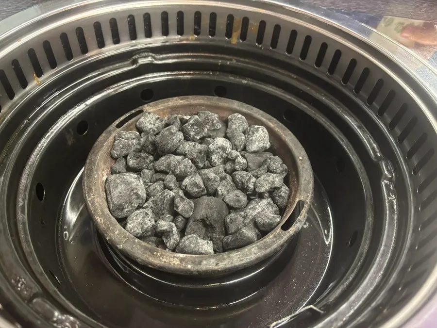 Teukyang and daechang salt-grilled on charcoal