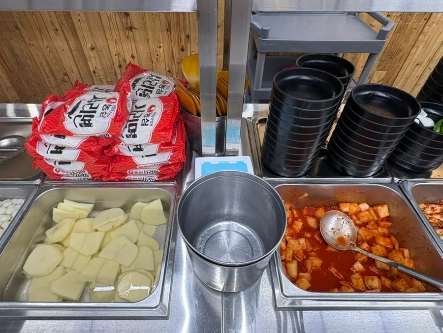 Plate of self-served add-ins