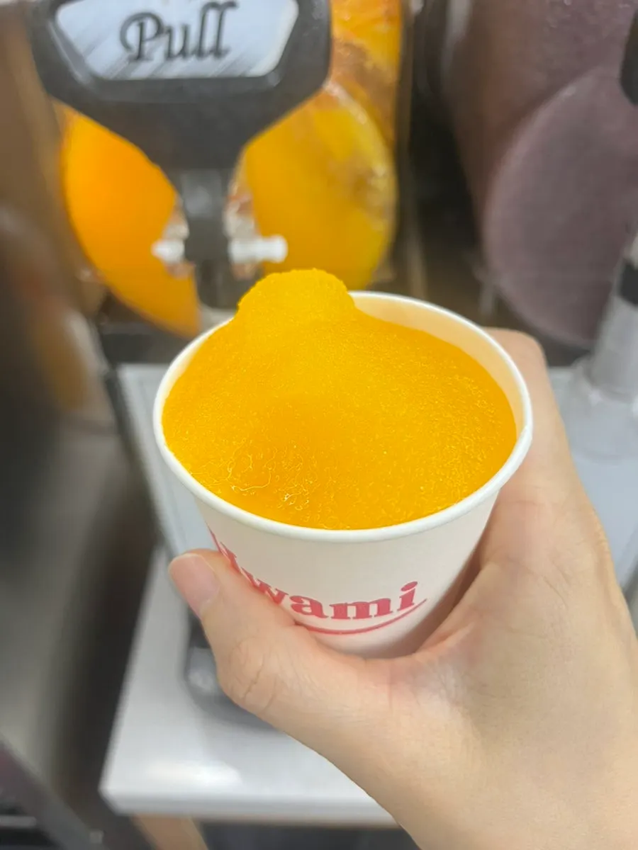 Unlimited refill dessert slushies enjoyed at the end