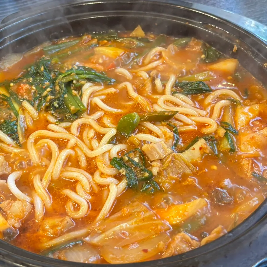 Broth scooped up before it fully reduced