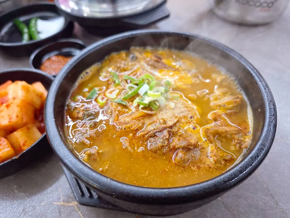 Haejangguk served in a stone bowl