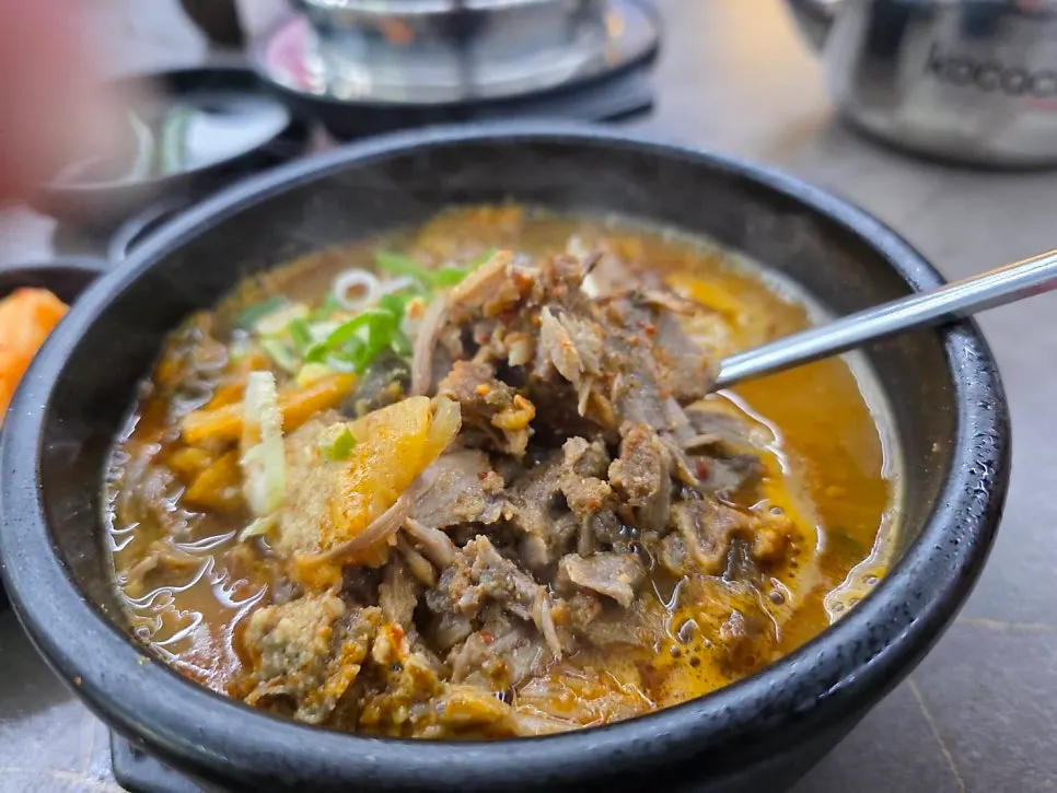 A spoonful of haejangguk broth