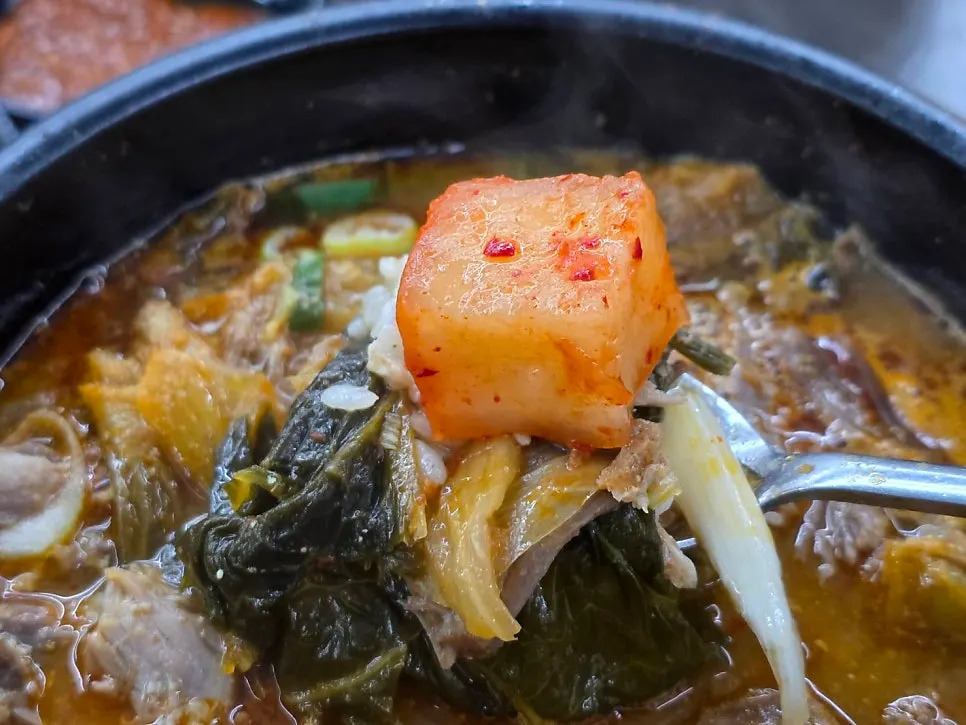 Close-up of the ingredients in haejangguk
