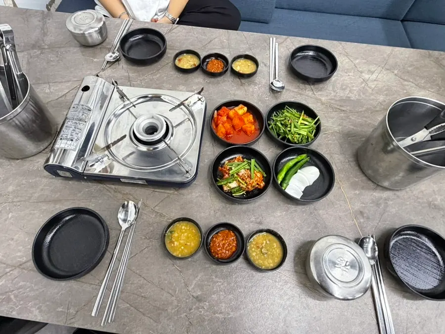 주문 후 세팅된 테이블 모습