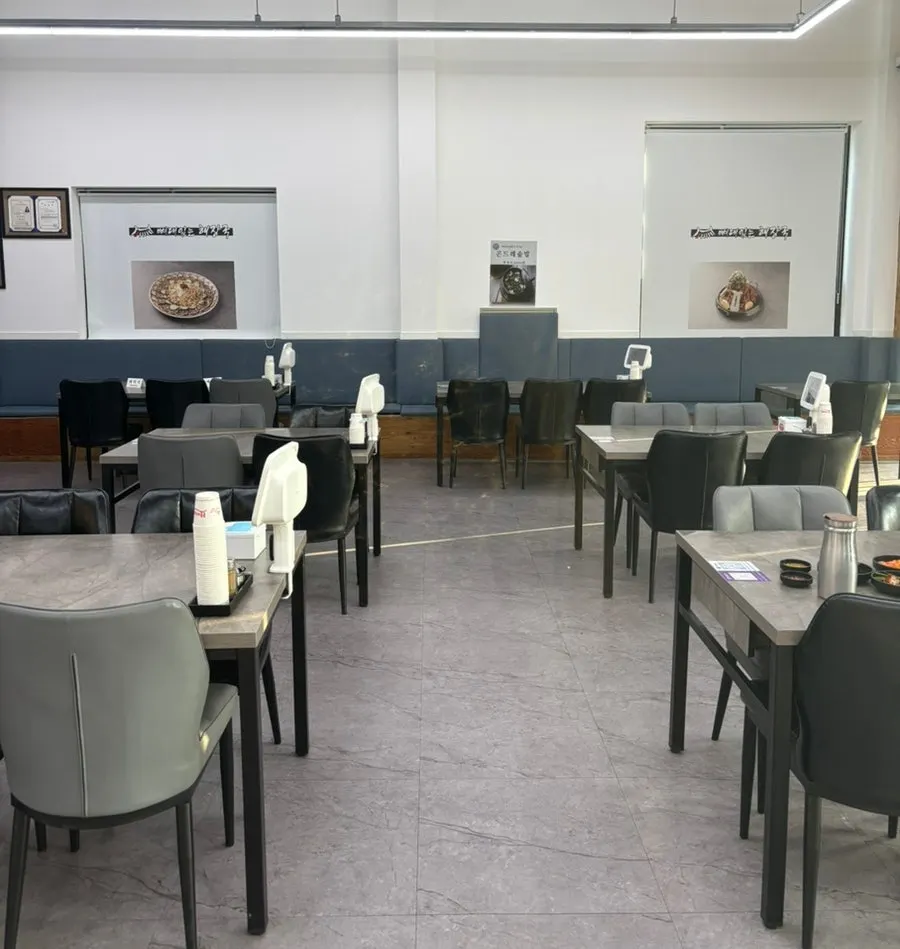 Spacious, clean interior of the gamjatang restaurant