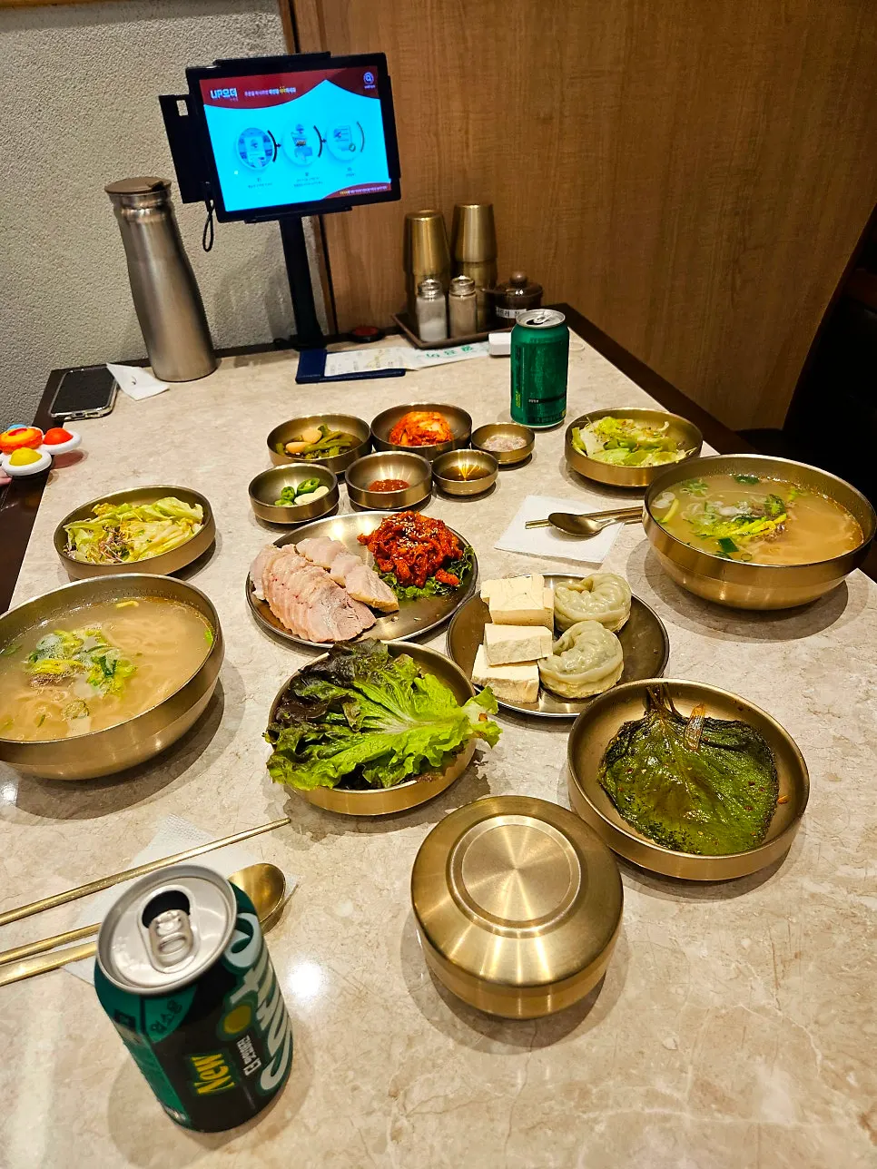 Complete bossam set table spread