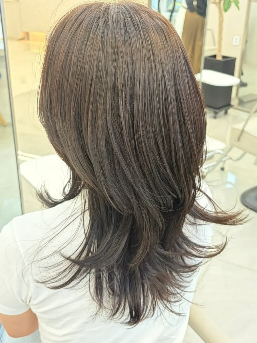 Finished look after ash brown dye and cut