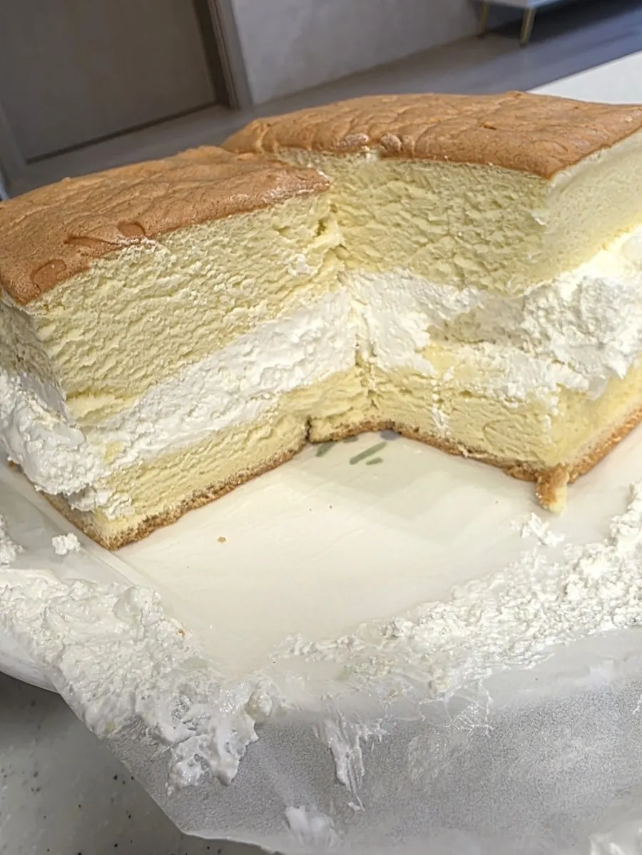 Portioned castella in storage
