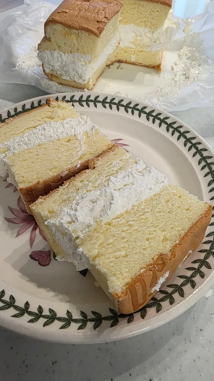 Castella set aside as a child’s snack