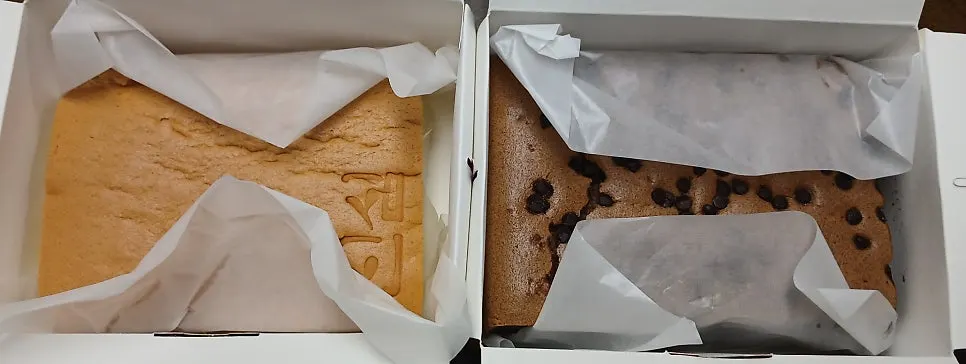 Boxes of Jinsim Castella and Chocolate Castella