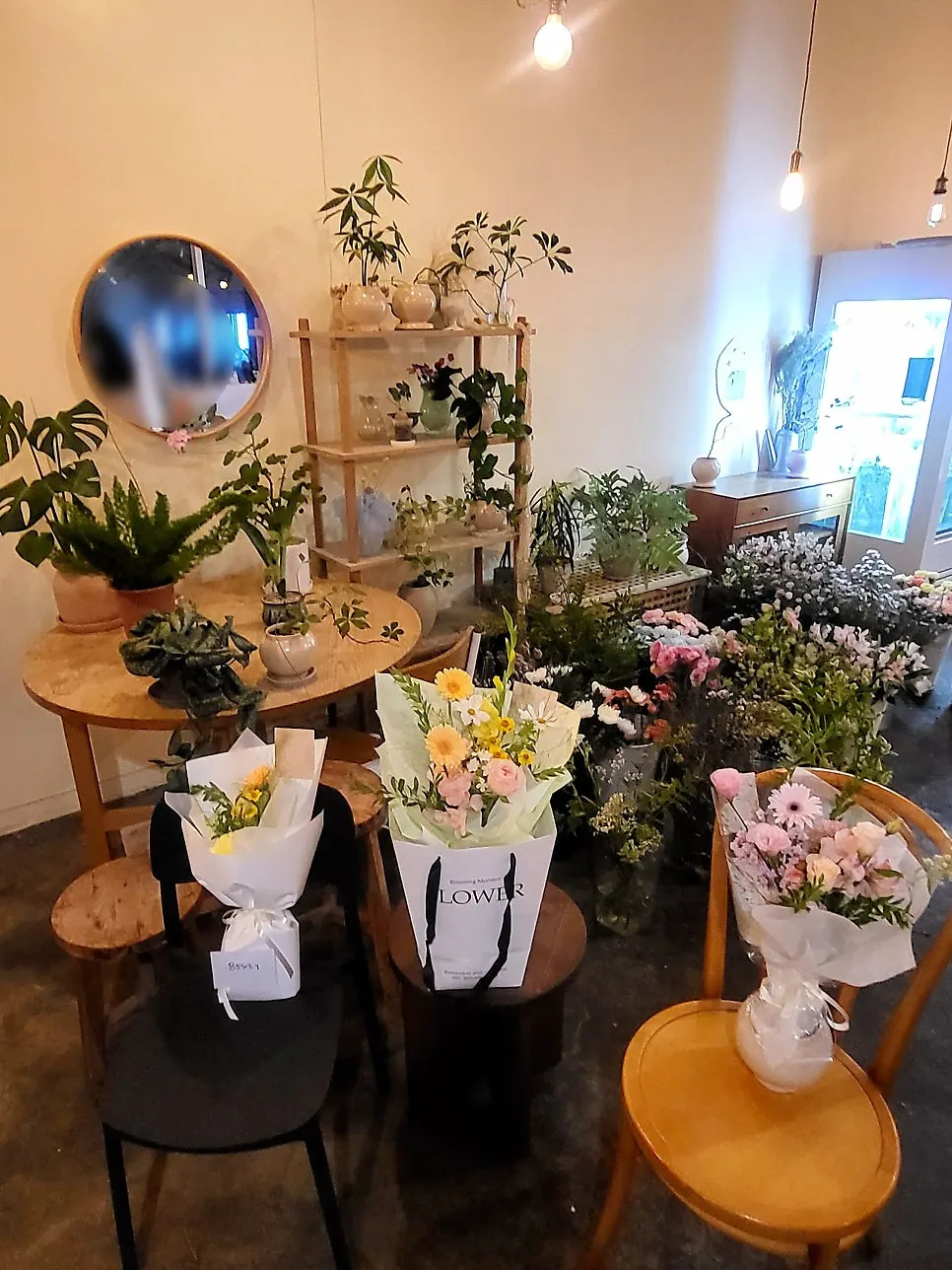 Store interior under soft lighting
