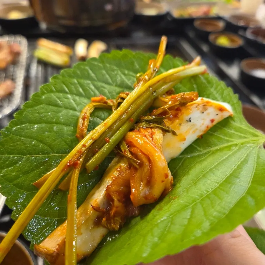 돈푸 더 그릴 마지막 고기 한 쌈