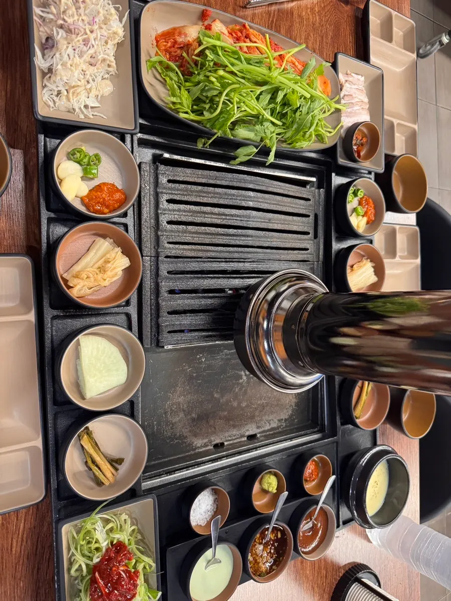 Direct-heat-seared charcoal grill menu