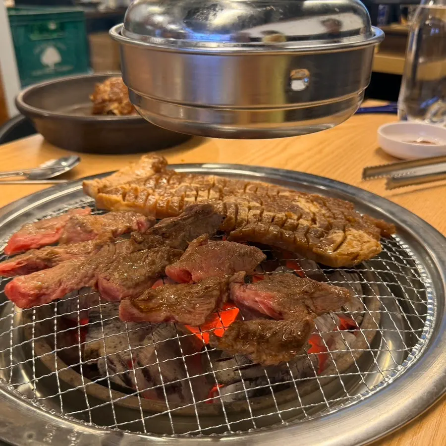 Hand-cut king pork ribs, scored and marinated