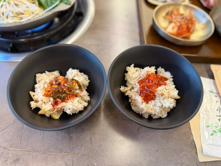 House-made geotjeori and yeolmu kimchi