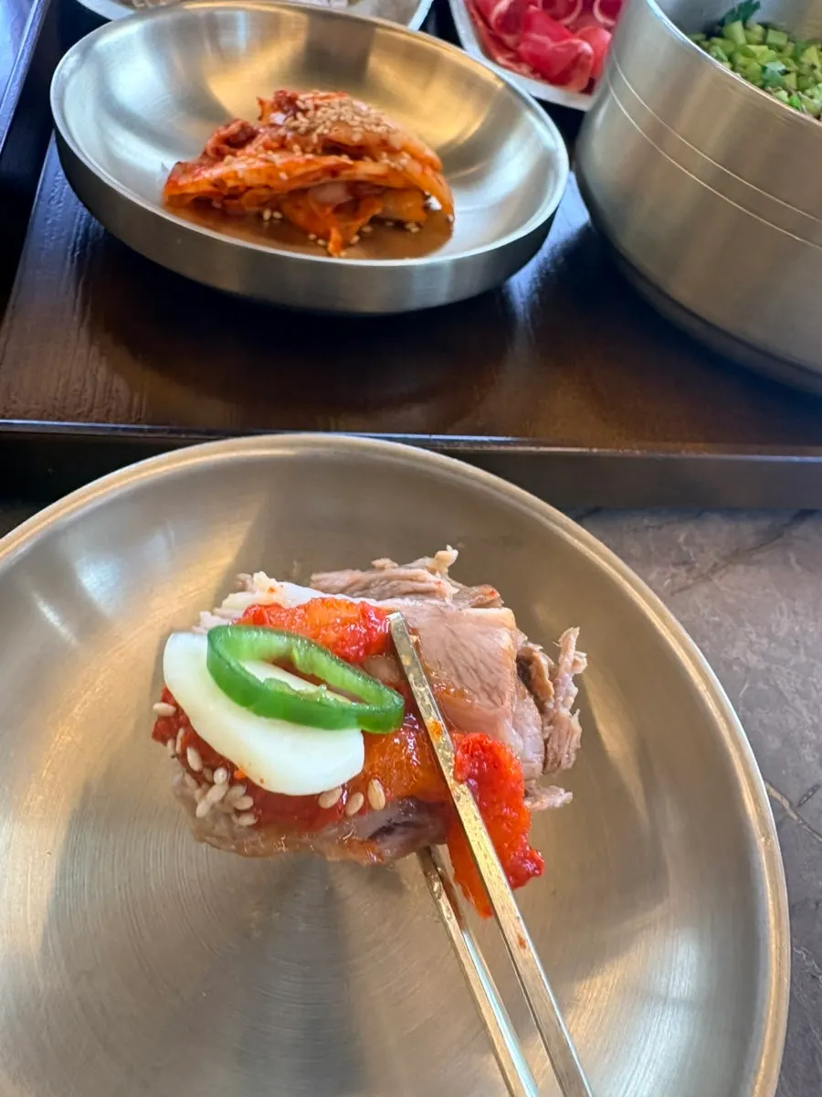 Chewy rye kalguksu noodles made from rye flour