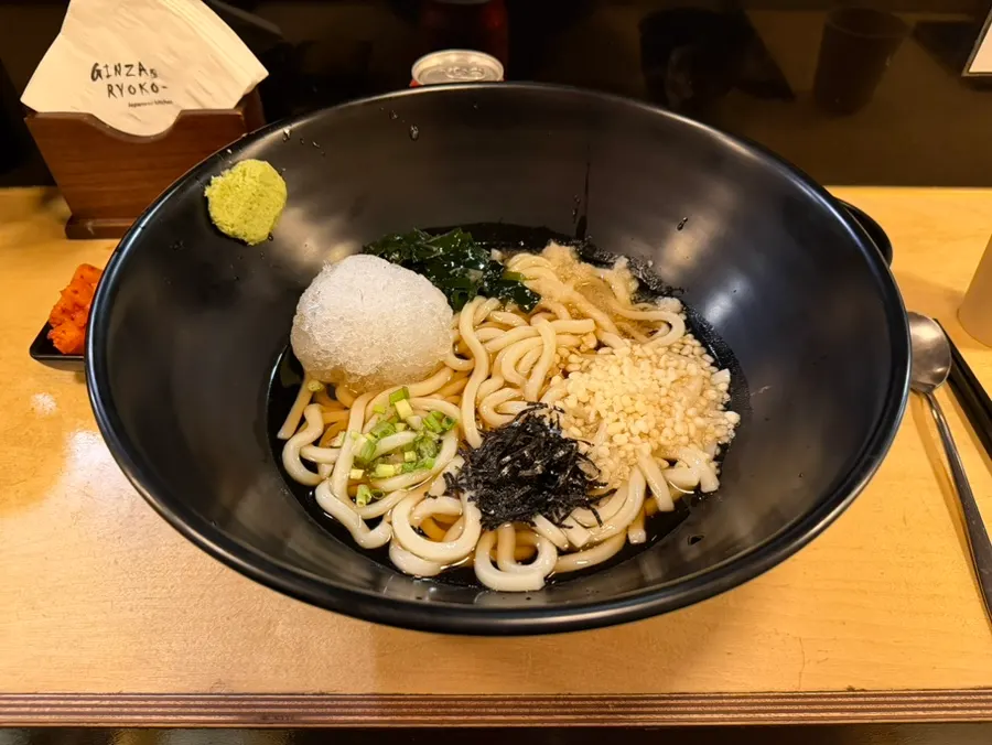 Large bowl of bukkake cold udon