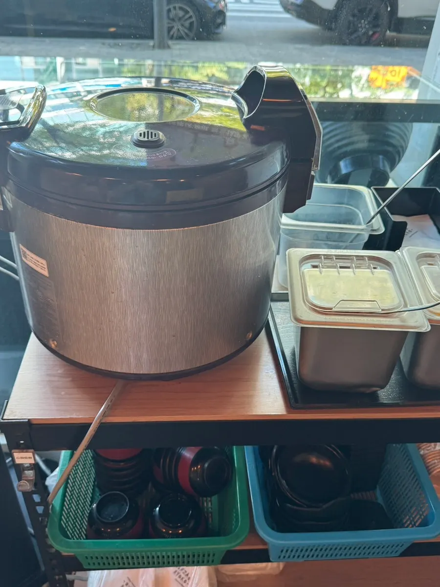 Self-bar with miso soup and side dishes
