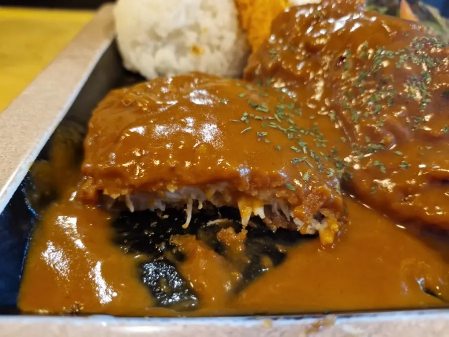 Full spread of the demiglace pork cutlet set