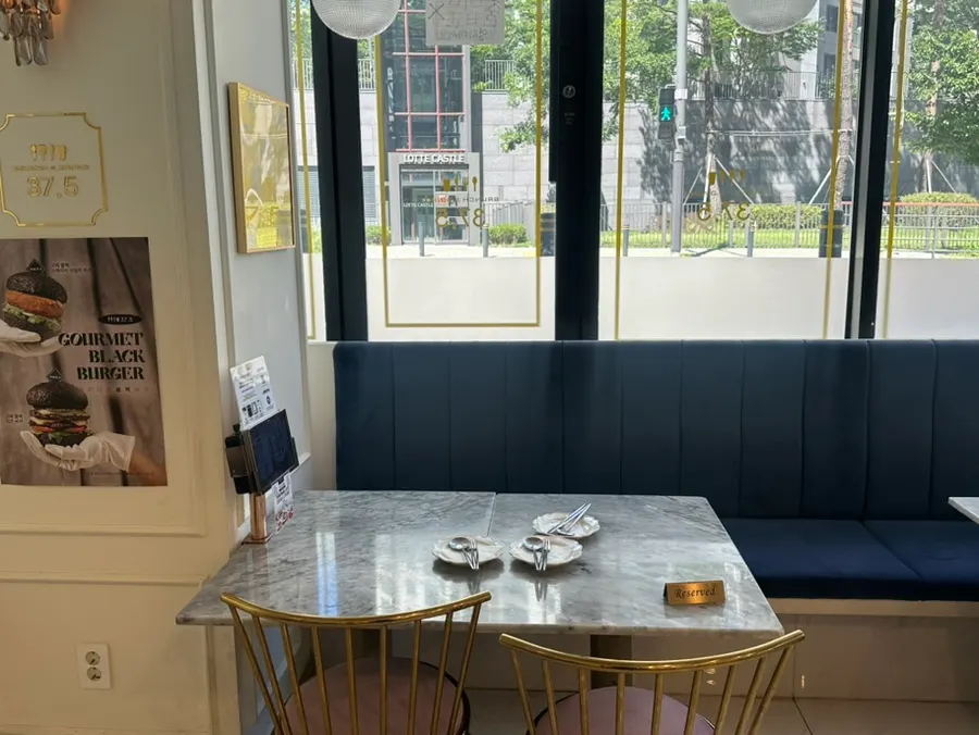 Dining hall seating with modern interior