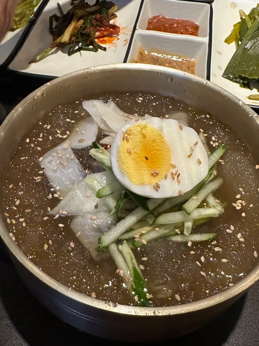 고기 식사 마무리로 먹은 물냉면